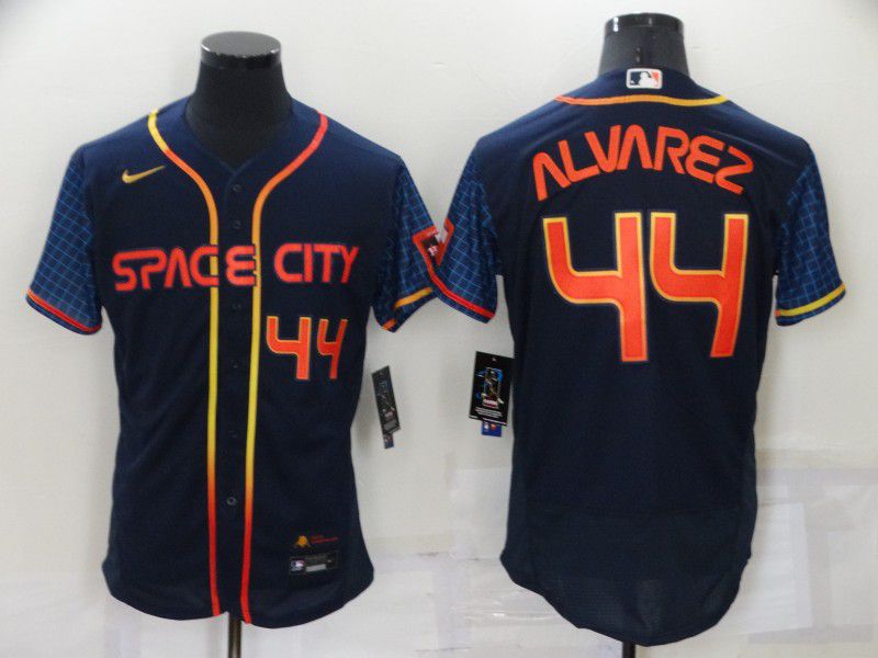 Men Houston Astros #44 Alvarez Blue City Edition Elite Nike 2022 MLB Jersey